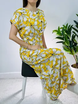 پیراهن نخی ساحلی