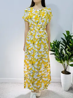 پیراهن نخی ساحلی