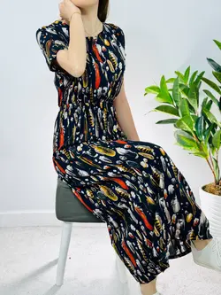 پیراهن نخی ساحلی