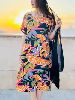 پیراهن نخی ترمه