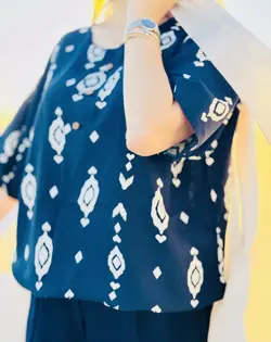 بلوز نخی اورسایز ابر