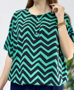 بلوز نخی اورسایز زیگرو