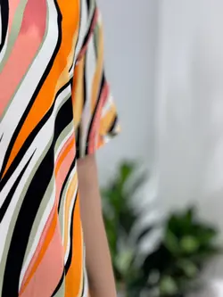 پیراهن نخی رنگین کمان