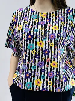 بلوز نخی بنفشه