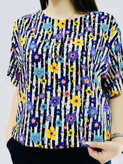 بلوز نخی بنفشه