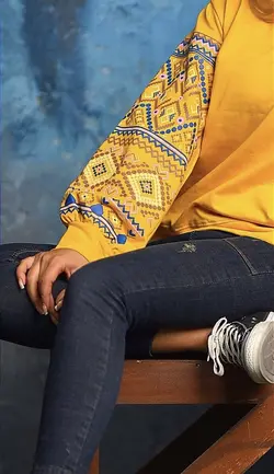 بلوز استین پفی مدل بوهمین