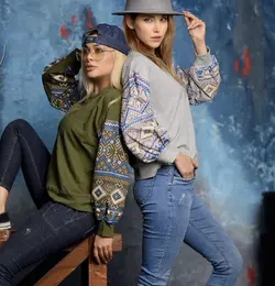 بلوز استین پفی مدل بوهمین