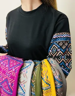 بلوز استین پفی مدل بوهمین