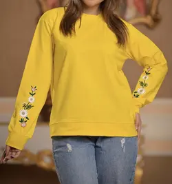 بلوز گلدوزی گل بابونه