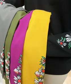 بلوز استین گلدار