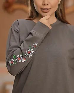 بلوز استین گلدار