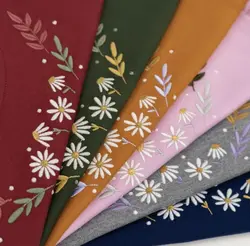 بلوز استین سه ربع گلدوزی