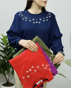 بلوز آستین چیندار یاس