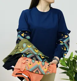 بلوز استین چیندار ملینا