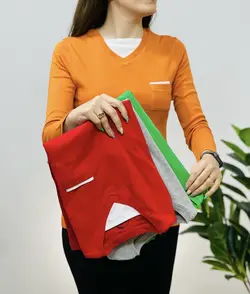 بلوز آستین دار بیسیک