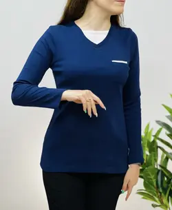 بلوز آستین دار بیسیک