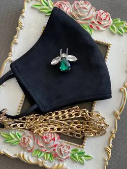 ماسک دولایه زنبور سبز و سفید