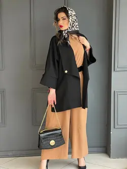 مانتو ژیلا ژاکارد مشکی