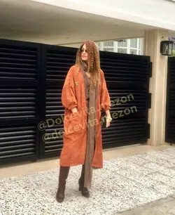 مانتو مخمل کبریتی