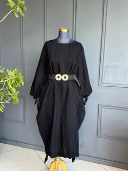 پیراهن دیبا مشکی طرح دار