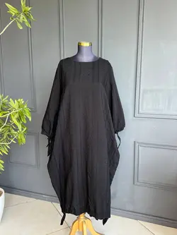 پیراهن دیبا مشکی طرح دار