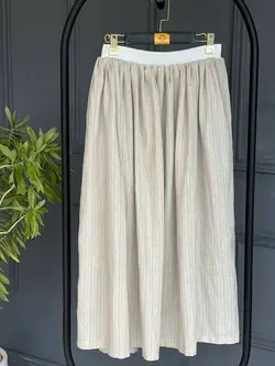 دامن و کراپ کت زارا کرم (لینن)