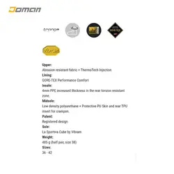 کفش کوهنوردی دست دوز؛ لاسپورتیوا LASPORTIVA ایتالیا 2023 مدل: ترانگو تک وومن جی تی ایکس TRANGO TECH WOMAN GTX