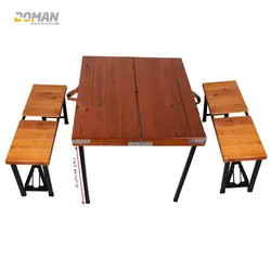 میز کمپینگ چوبی میز نیمکت کمپینگ هستی پلاست HASTI PLASTمدل: آرمان ARMAN