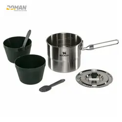 ماگ پخت و پز کوهنوردی استنلی STANLEY آمریکا مدل: استنلی کوک ست فور تو / ست پخت و پز کوهنوردی دو نفره کد: 1009997003 STANLEY COOK SET FOR TWO 1.0L 10-09997-003