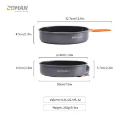 ماهی تابه کوهنوردی و طبیعت گردی فایر مپل FireMaple مدل: ماهی تابه آلومینیومی 900 میل فست فری پان نان استیک Feast Frypan Non-stick