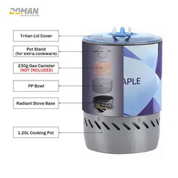 سرشعله؛ جت بویل کوهنوردی؛ فایر مپل FireMaple  مدل: جت بویل رادیات دار مارس Mars Mars Radiant Stove System Super Wind-Resistant