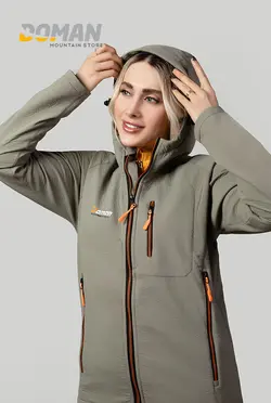 کاپشن کوهنوردی دومان DOMAN  مدل: کاپشن پلار سافت شل دومان مدل: هات لایت  مردانه و زنانه کد: D2020 DOMAN JACKET POLAR SUFT-SHELL HOT LIGHT MEN&amp;WOMEN  No D2020