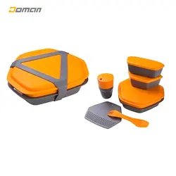 ظروف کوهنوردی کریویت Crivit آلمان|مدل جدید و به روز شده: کمپینگ دینینگ ست 8 تکه NEW CRIVIT CAMPING DINING SET 8
