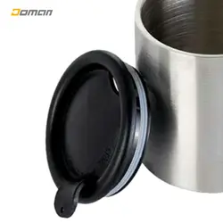 لیوان کوهنوردی دو جداره استیل|مدل: استیل دوجداره دسته کارابین | فروشگاه کوهنوردی دومان