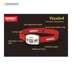چراغ پیشانی هدلمپ کوهنوردی؛ سان ری SUNREE  مدل یودو چهار Youdo 4