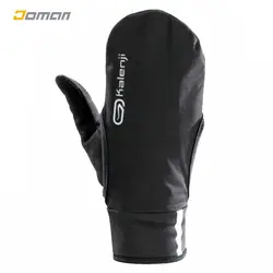 دستکش کوهنوردی کالنجی دیکتلون Kalenji Decathlon فرانسه مدل ران گِلاوز اوولتیو بِلَک کاور دار RUN GLOVES EVOLUTIV BLACK