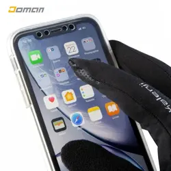 دستکش کوهنوردی کالنجی دیکتلون Kalenji Decathlon فرانسه مدل ران گِلاوز اوولتیو بِلَک کاور دار RUN GLOVES EVOLUTIV BLACK