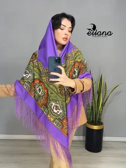 چارقد نخی آکوشکا کد 143 - روسری ترکمن ایل آنا