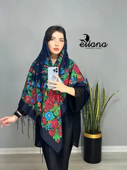 چارقد ریشه دار کد 235 - روسری ترکمن ایل آنا