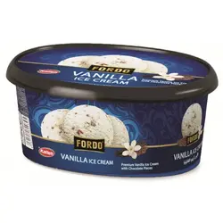 بستنی 1 لیتری وانيلی با تکه های شکلات کاله