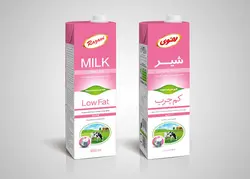 شير پاکتی (جعبه ای) کم چرب 1 ليتری رضوی