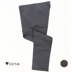 شلوار کتان جودون نخ رنگی شکلاتی