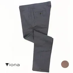 شلوار کتان جودون نخ رنگی نسکافه ای