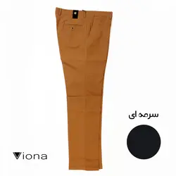 شلوار کتان کلاسيک سرمه ای ترک