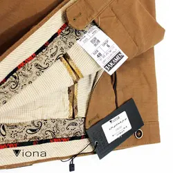 شلوار کتان کلاسيک کاراملی ترک