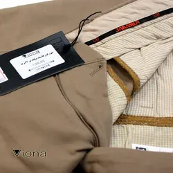 شلوار کتان کلاسيک نسکافه ای ترک