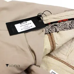 شلوار کتان کلاسيک کرم ترک