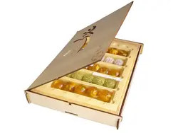حلوا مسقطی جعبه چوبی کلنگ - حلوا مسقطی لاری