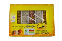 حلوا مسقطی مجلسی لقمه ای چهارمغز گل ته ته - حلوا مسقطی لاری