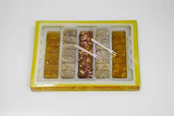 حلوا مسقطی مجلسی لقمه ای چهارمغز گل ته ته - حلوا مسقطی لاری